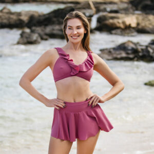 Plavková sukýnka - dusty rose